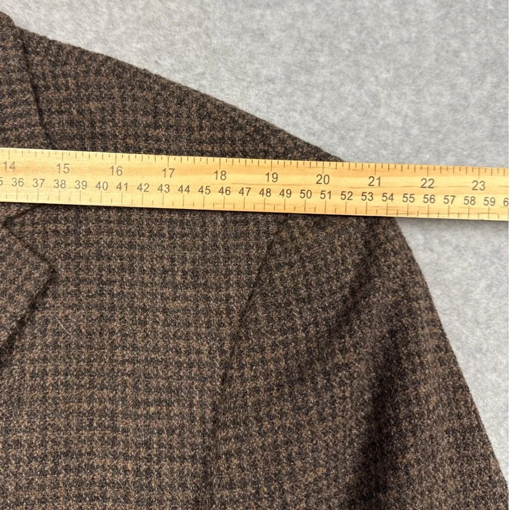 Arnold Brant Sport Coat Men 48 Brown Wool Blend Italian Fabric Blazer Academia